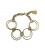 Soldered rings brass bracelet