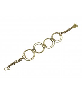Soldered rings brass bracelet
