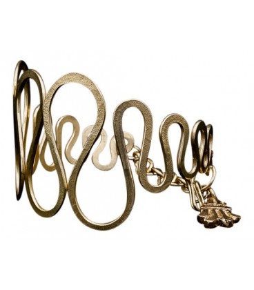 Waves brass bracelet