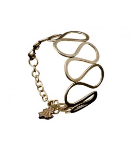 Waves brass bracelet