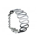 Waves silver plated bracelet