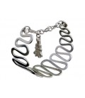 Waves silver plated bracelet