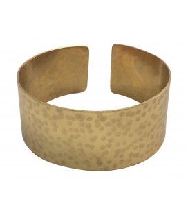 Hammered brass cuff