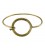 Flat hammered round brass bangle