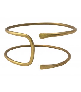 Double bangle brass bracelet