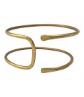 Double bangle brass bracelet