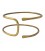 Double bangle brass bracelet
