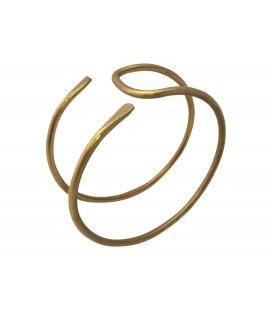 Double bangle brass bracelet