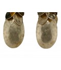 Oval discs brass earrings