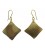 Rhombus brass earrings