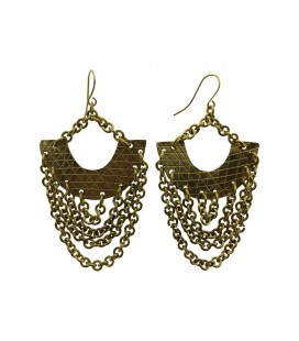 Brass chains earrings