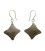 Rhombus silver palted earrings