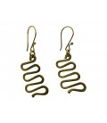 Waves brass earrings