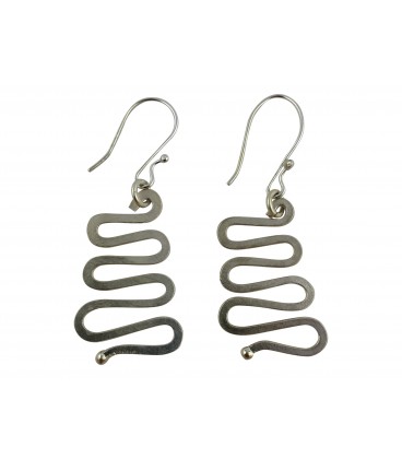 Waves silver plated earrings