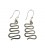 Waves silver plated earrings