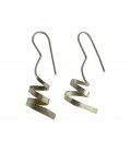 Spiral silver plated earrings