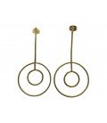 Fixed full moons brass earrings