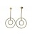 Fixed full moons brass earrings