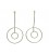 Fixed full moons silver plated earrings