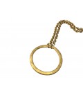 Endless brass circle necklace