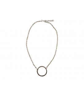 Endless silver plated circle necklace
