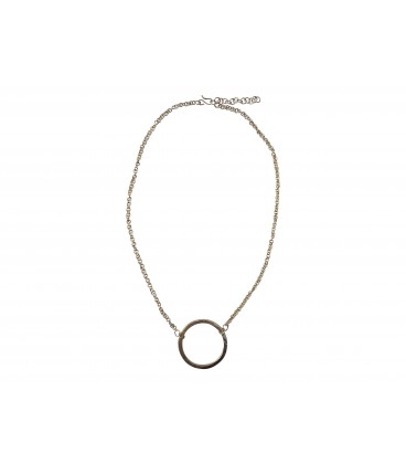 Endless silver plated circle necklace