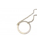 Endless silver plated circle necklace