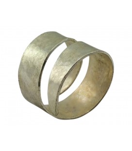 Spiral silver plated ring