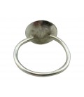 Disc silver plated ring