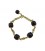 Brass cups & black pearl bracelet