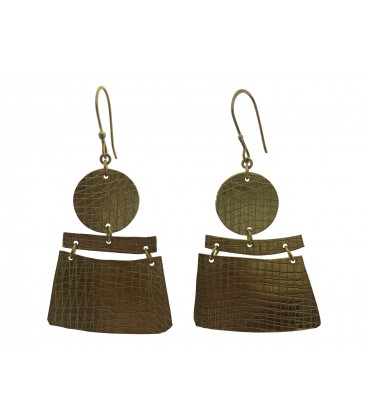 Placket brass earring