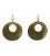 Disc brass earrings
