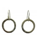Endless silver plated circle earrings