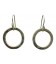 Endless silver plated circle earrings