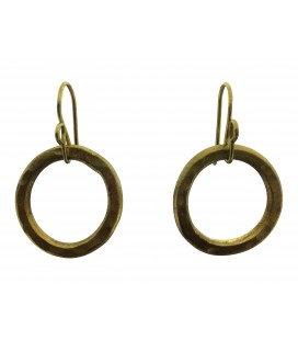 Endless brass earrings