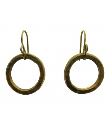 Endless brass earrings