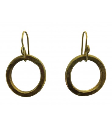 Endless brass earrings