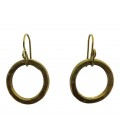 Endless brass earrings