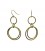 Soldered rings brass earrings