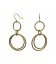 Soldered rings brass earrings