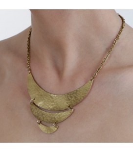 Moons brass necklace