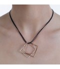 Mixed shapes short necklace