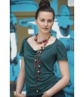 Fringe silk necklaces