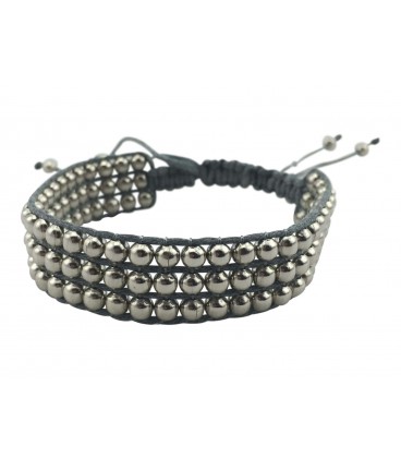 Masai silver beads bracelet