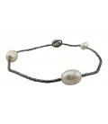 Two freshwater pearls bracelet