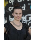 Silver crown necklace
