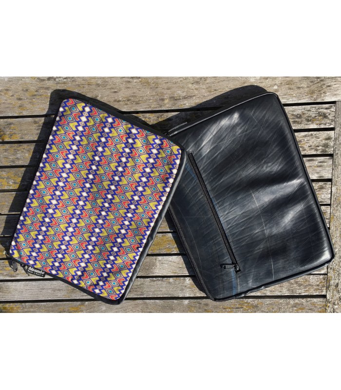 Eco friendly and fairtrade laptop Case of recycled rubber handmade