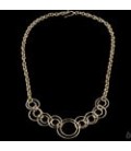 Long golden necklace