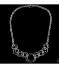 Long collier plaqué argent